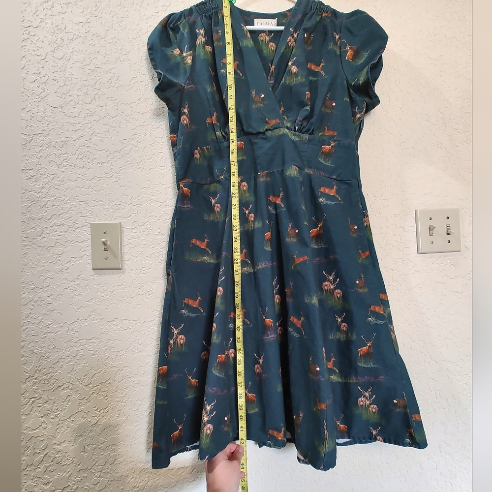 Palava Rita Dress - Teal Deer - Picture 9 of 9